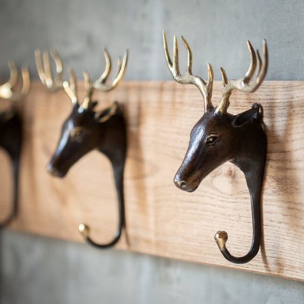 Bronze Hook | Stag / Deer | Antique Finish