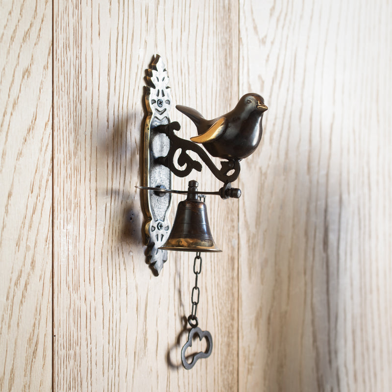 Bronze Door Bell | Perching Bird