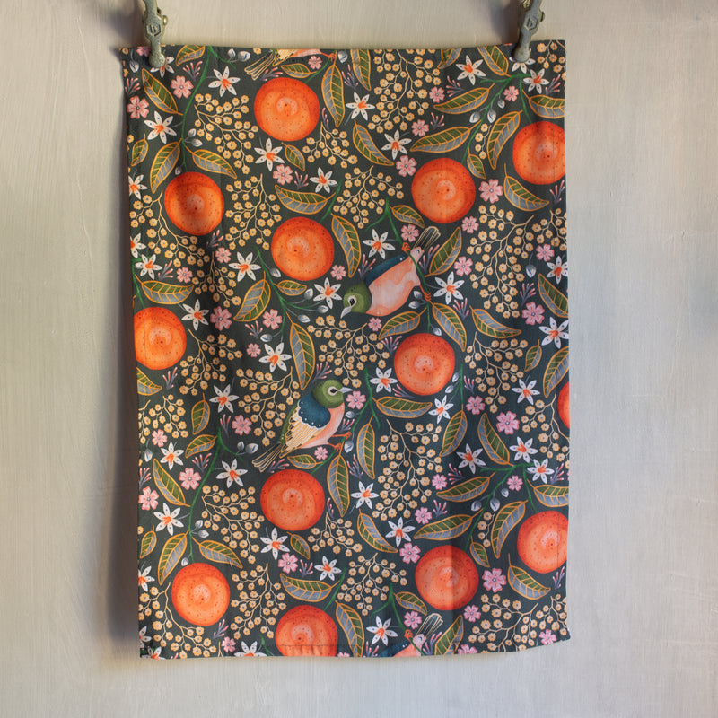 Tea Towel | Waxeyes & Mandarins | Catherine Marion