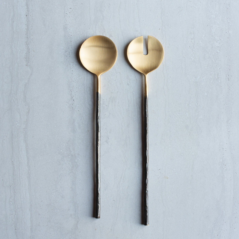 Brass Servers with Burnished Handle