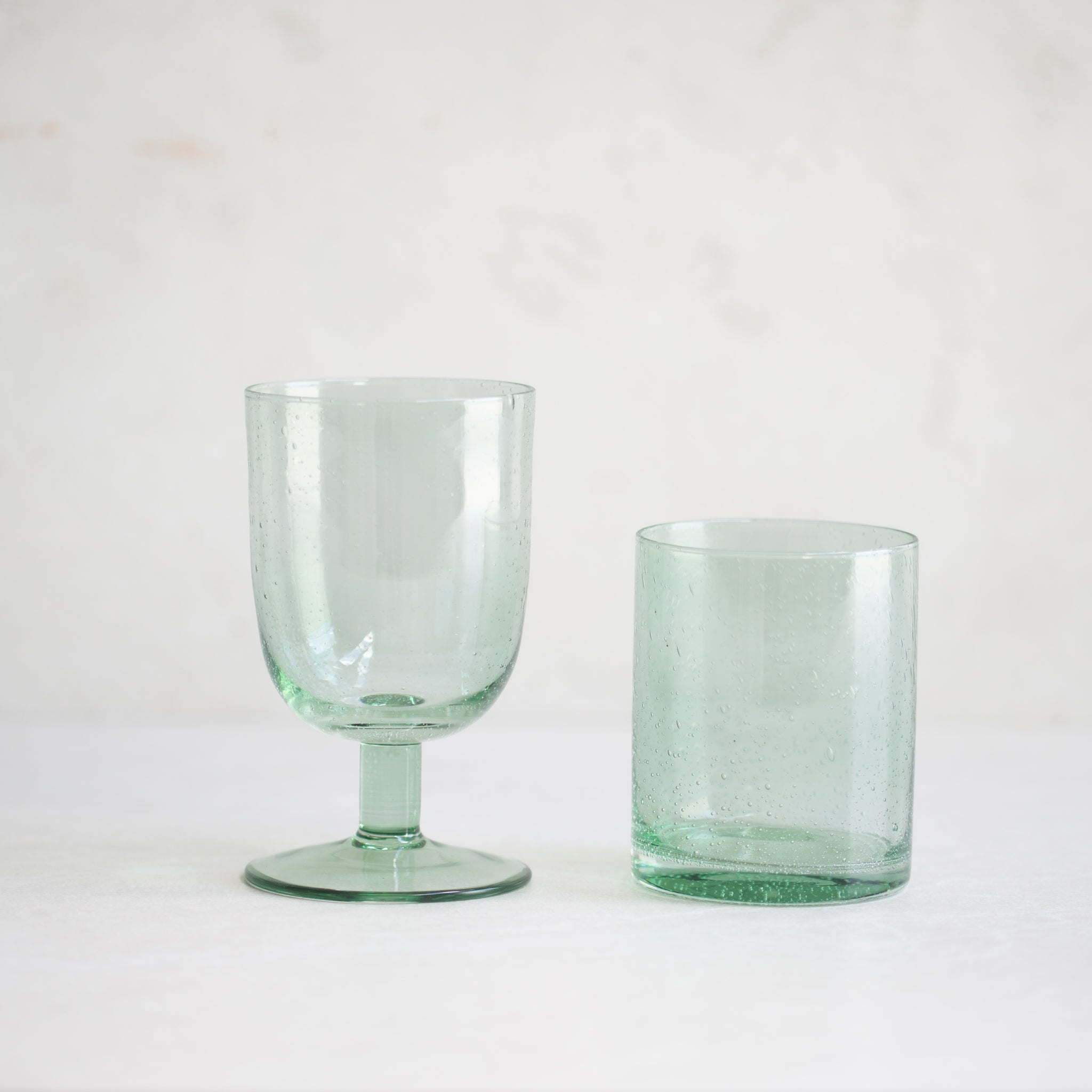 Bubble Glass Tumbler | Pale Green