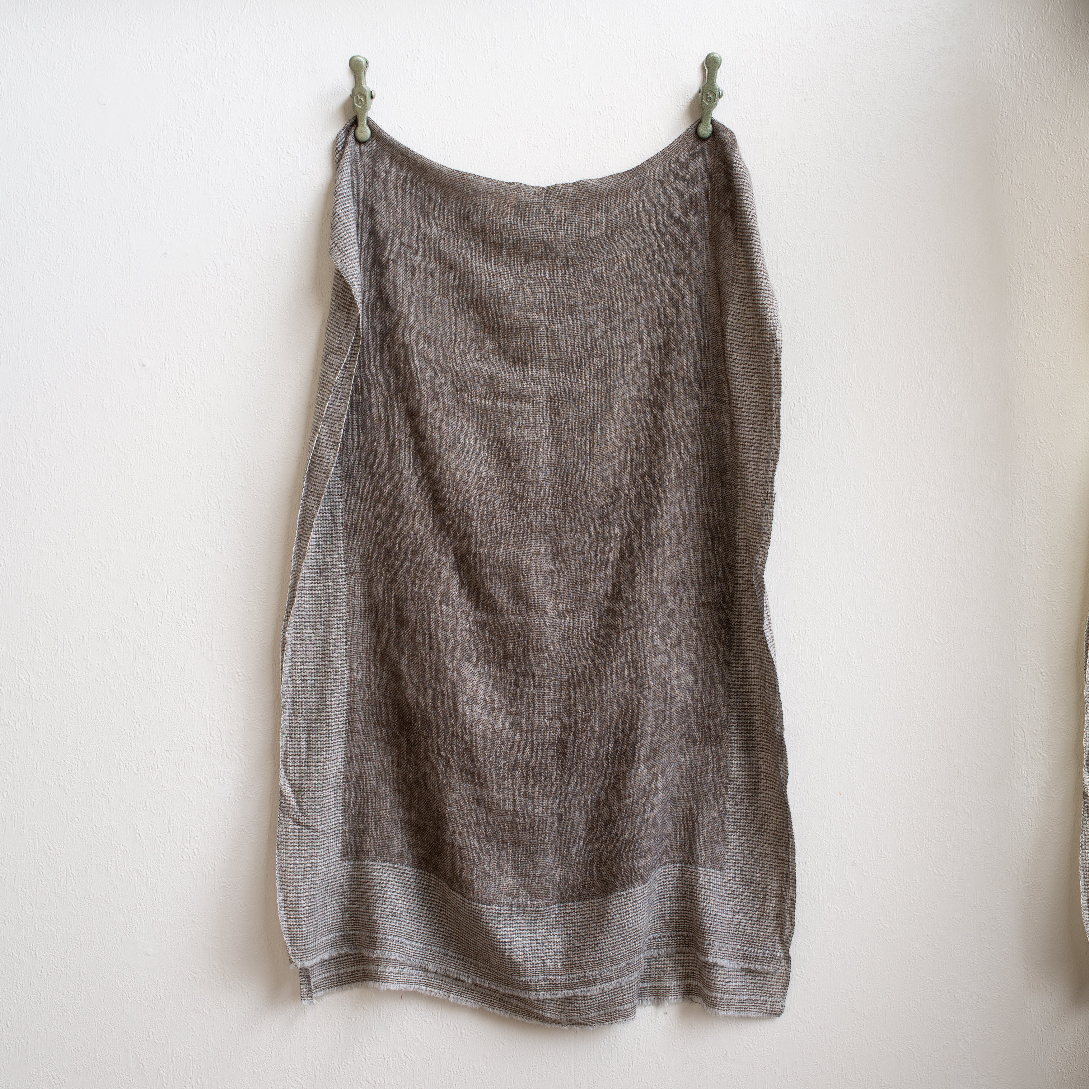 Cashmere Scarf | Brown Grey Check