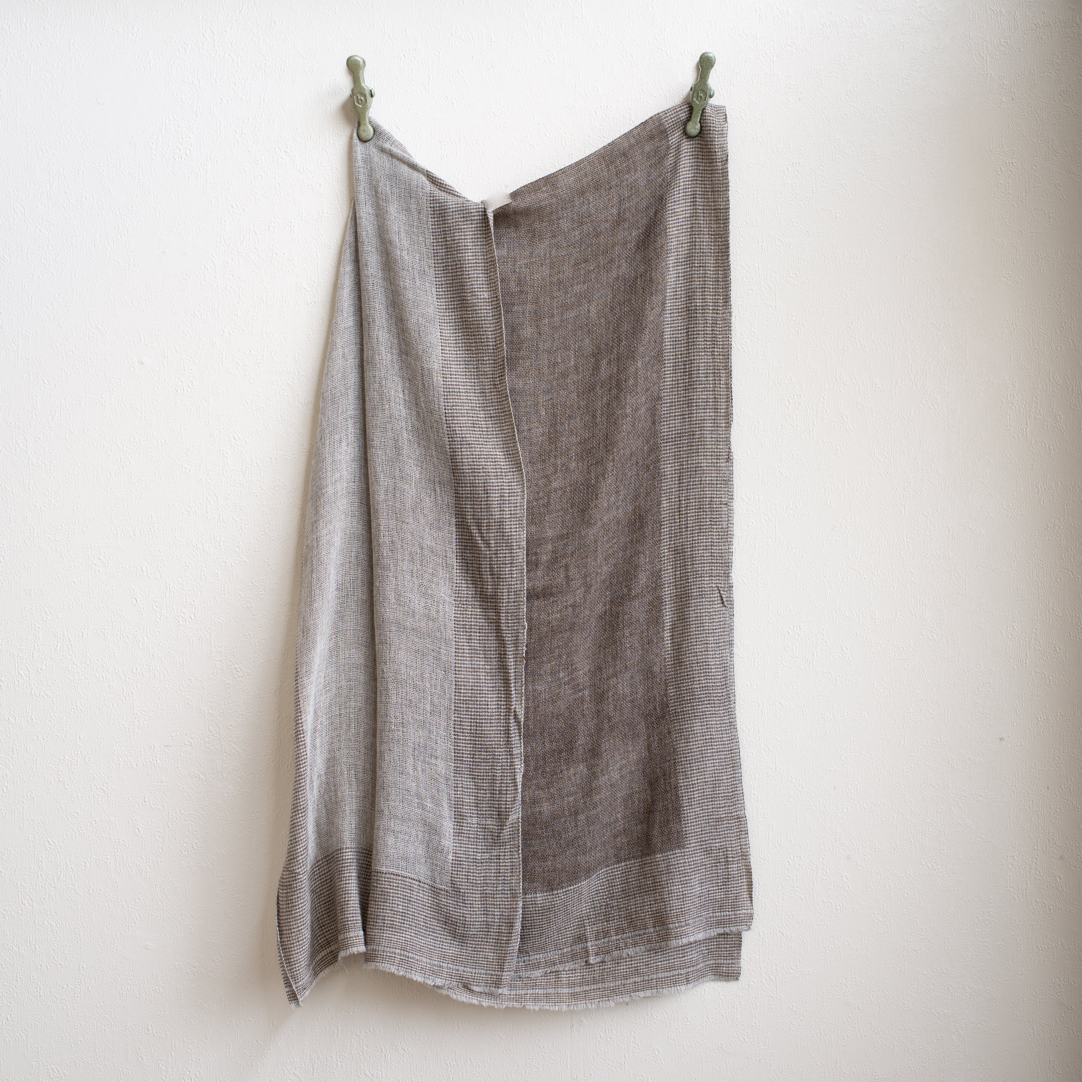 Cashmere Scarf | Brown Grey Check