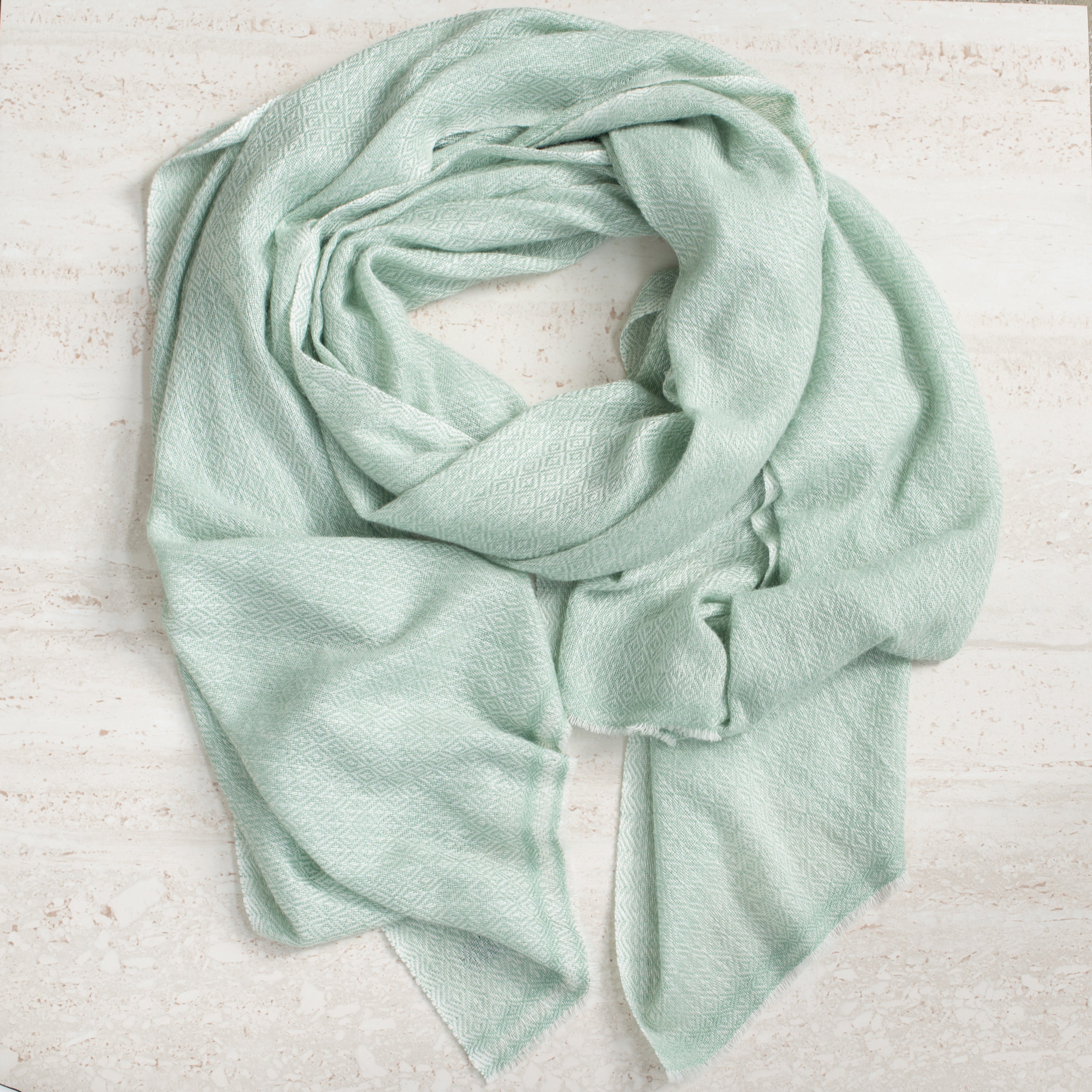 Cashmere Scarf | Diamond | Mint