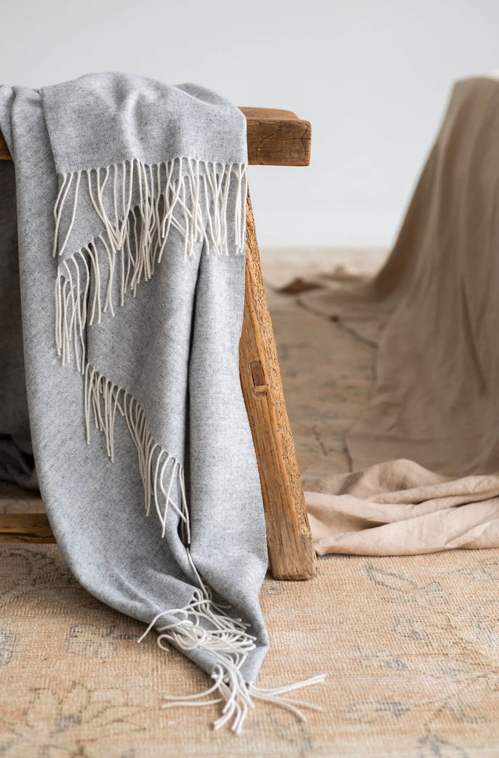 Cashmere Merino Blanket | Mist