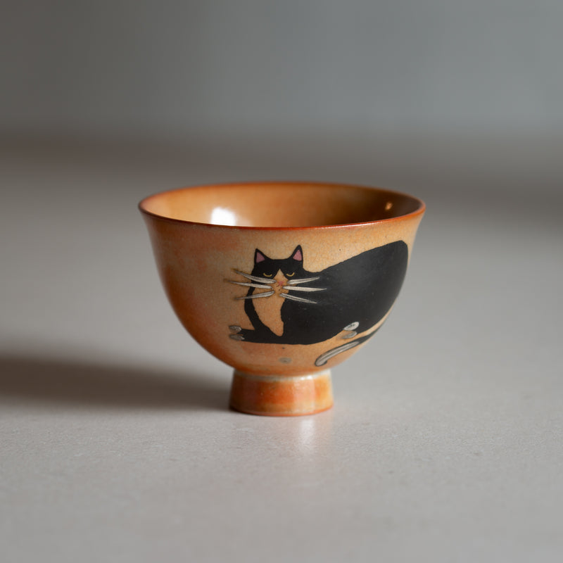 Hand-painted Cat Petite Ceramic Bowl