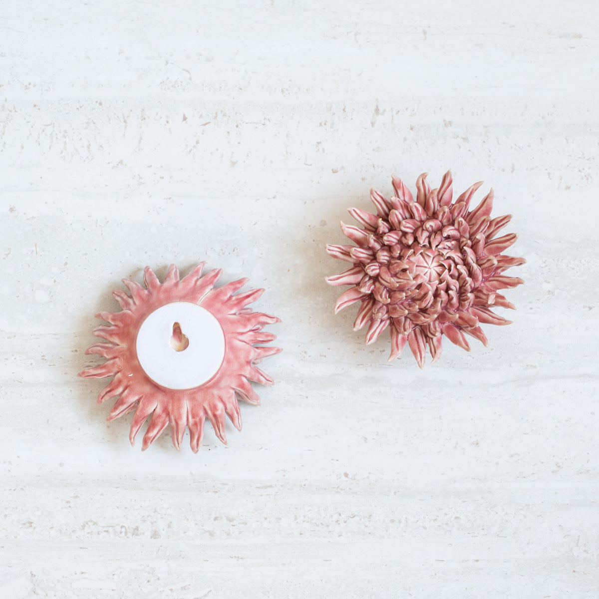 Ceramic Flowers | Chrysanthemum | Blush | Set/2