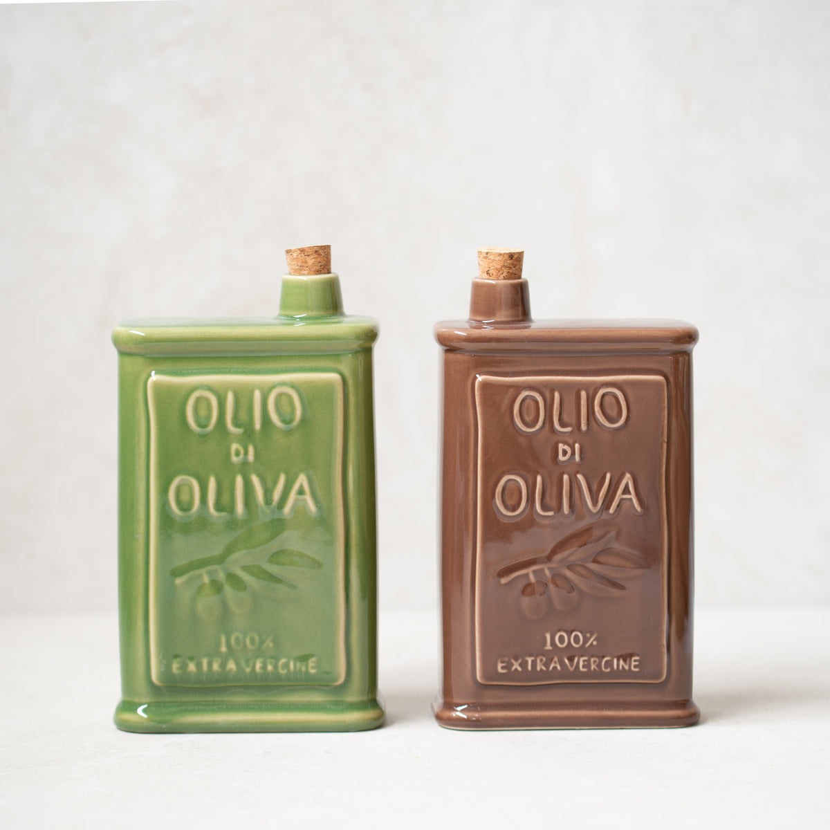 Ceramic Oil Bottle | Green