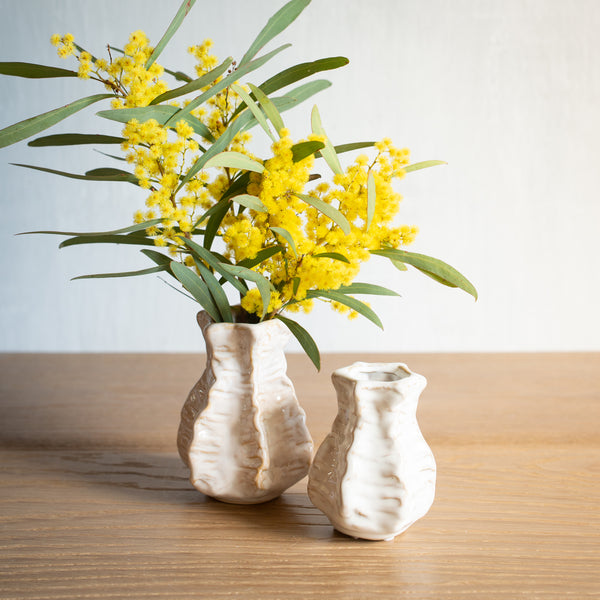 Ceramic Shell Vase | White