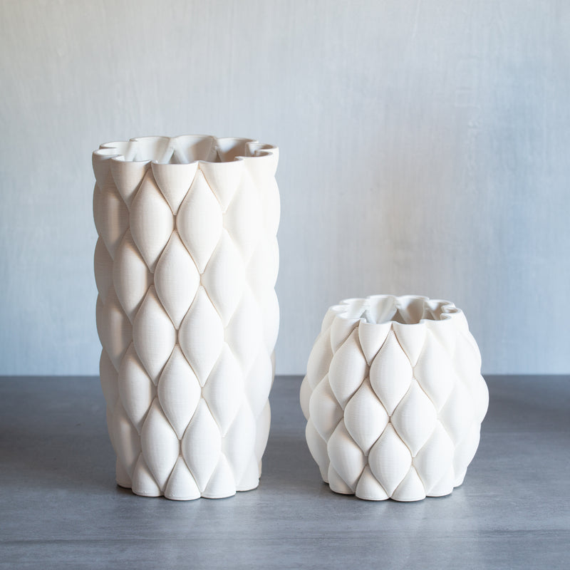 Ceramic Vase | Quiltet | White