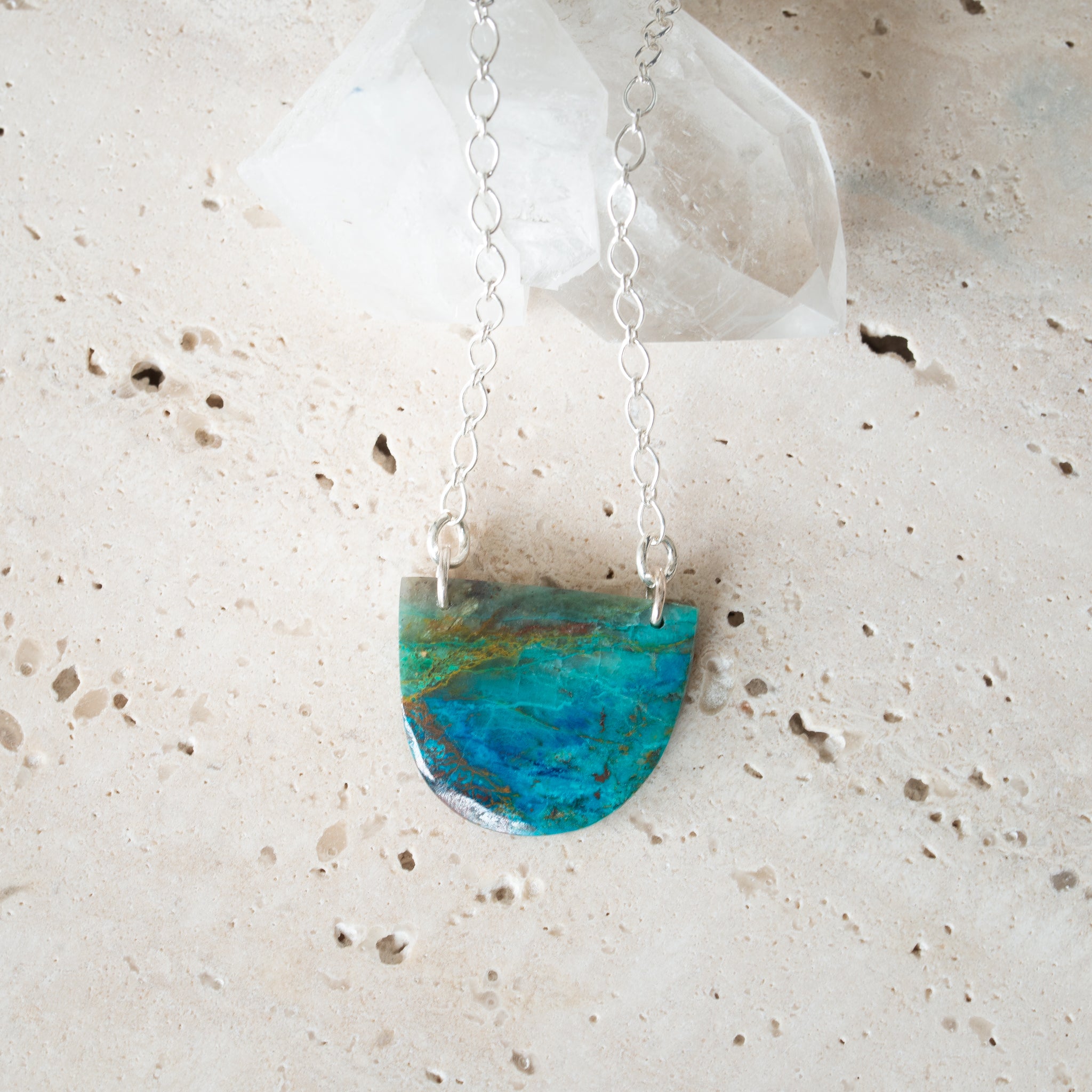 Chrysocolla necklace discount