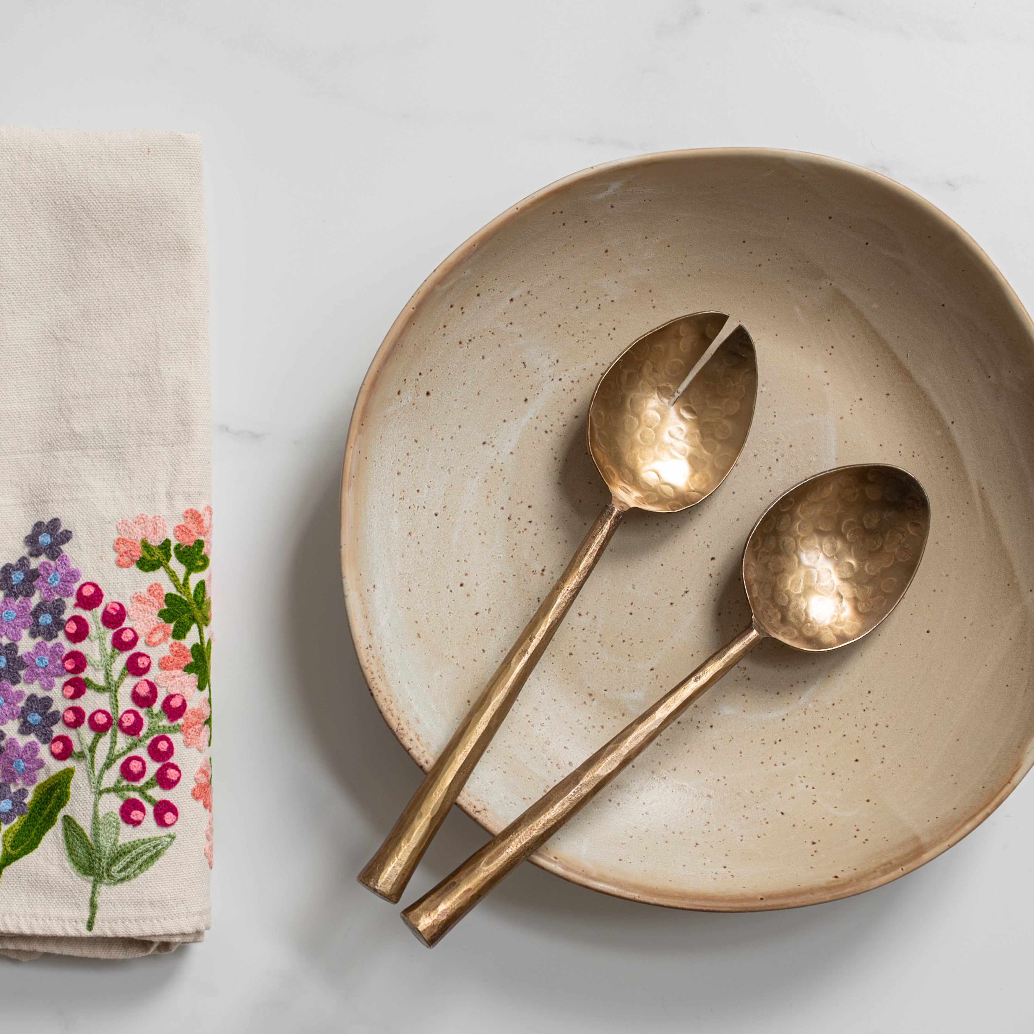 Forged Serveware | Salad Servers | Ronde - Antique Finish