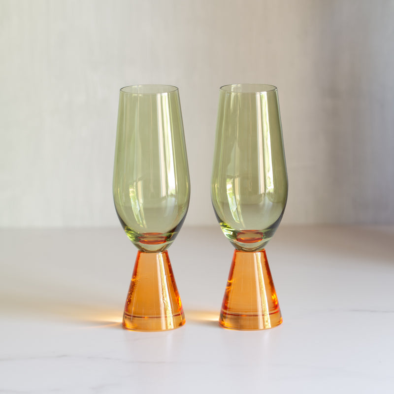 Cin Cin Glass Flute | Set of 2