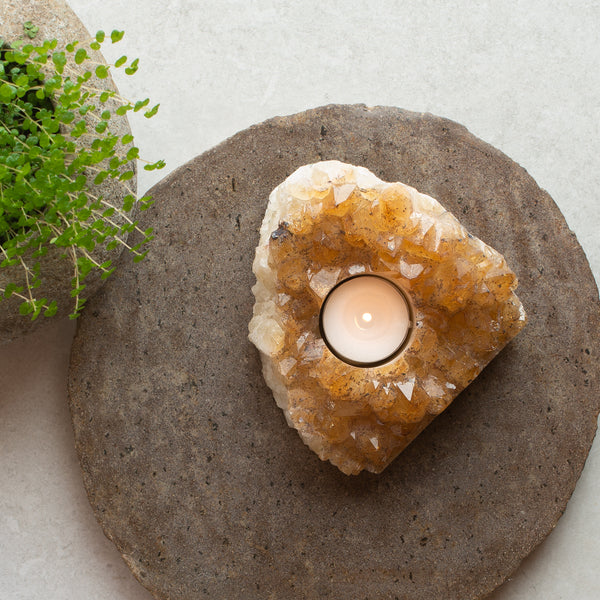 Citrine Tea Light Candle Holder