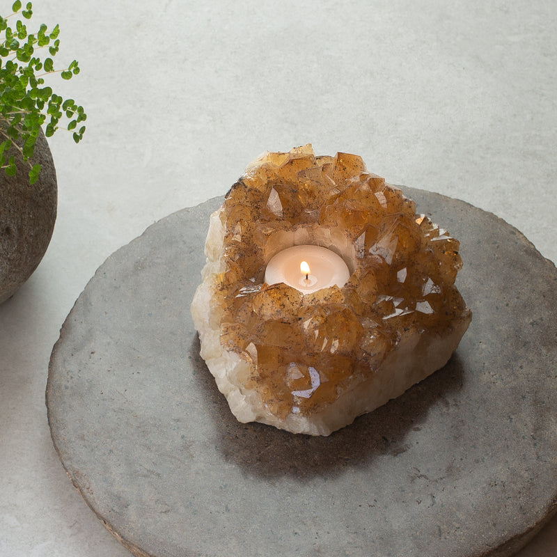 Citrine Tea Light Candle Holder