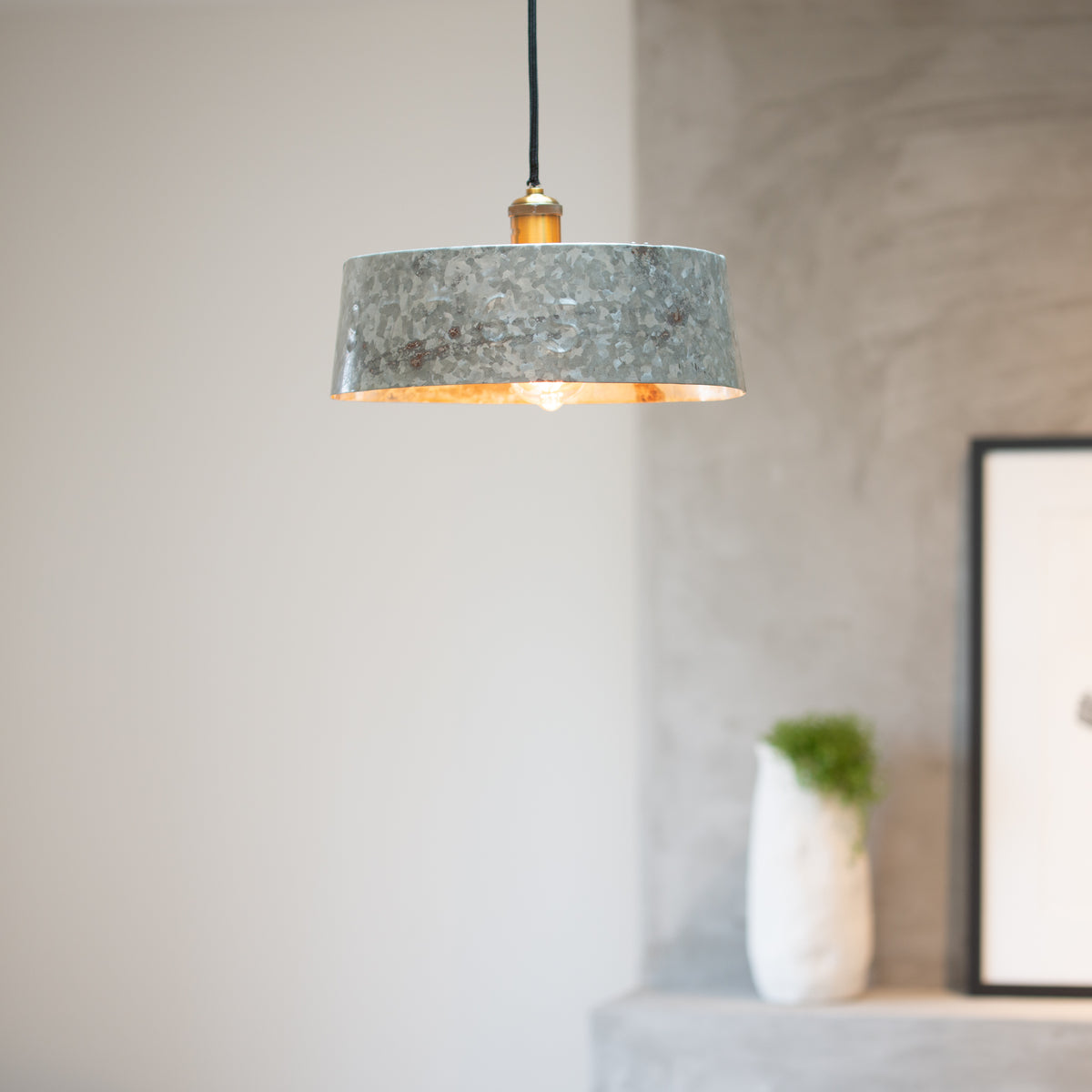 Galvanised Iron Lightshade | Clement