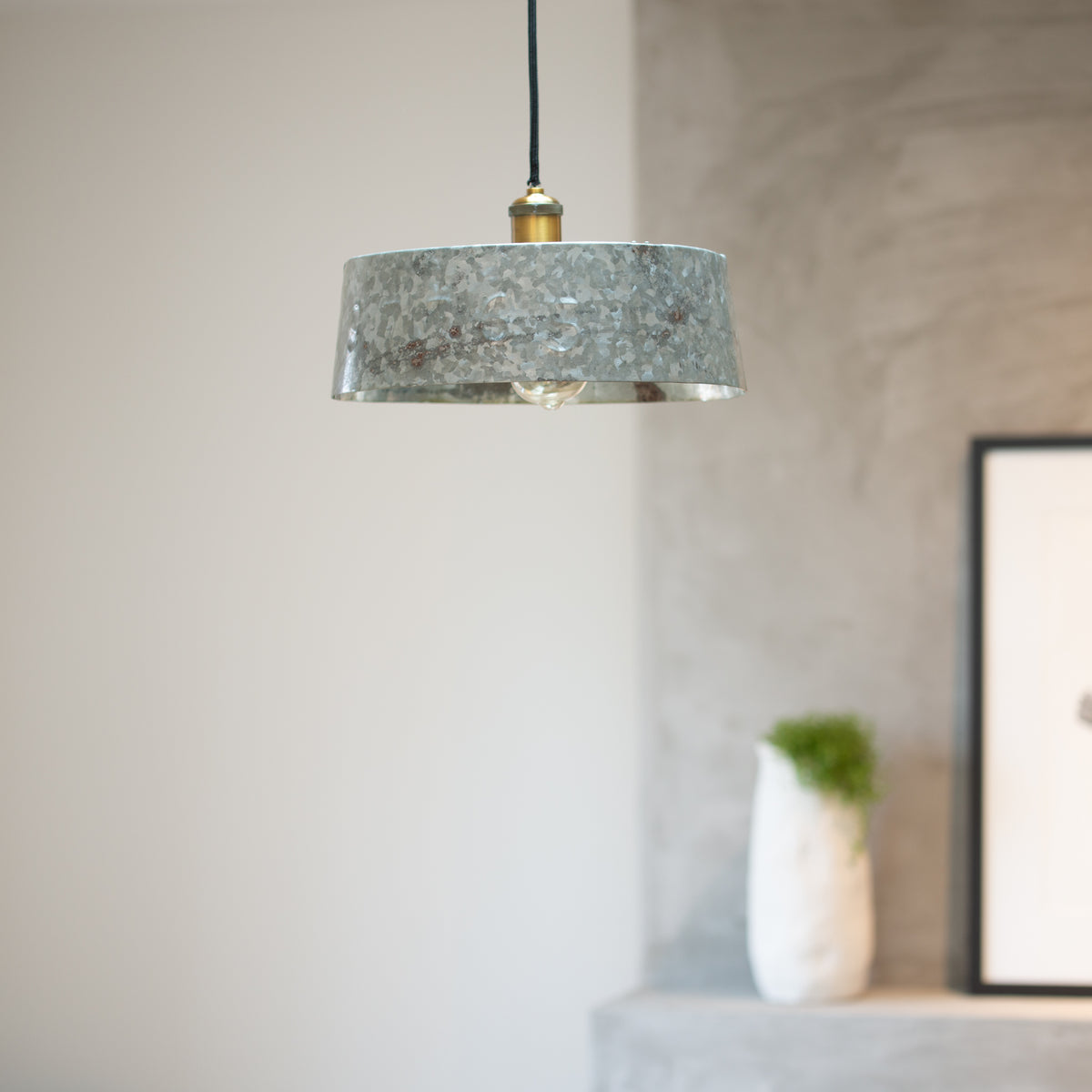 Galvanised Iron Lightshade | Clement
