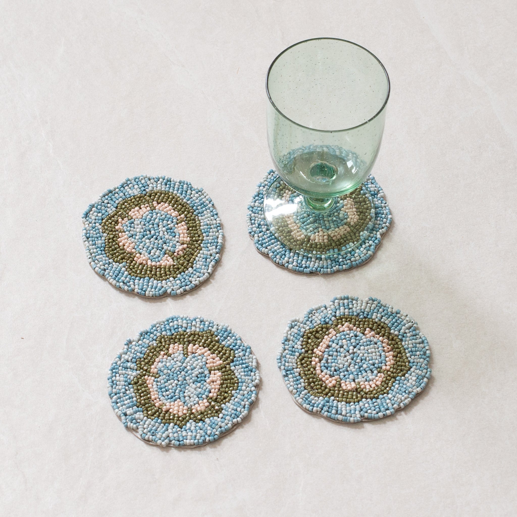 Beaded Coaster | Set of 4 | Bloom