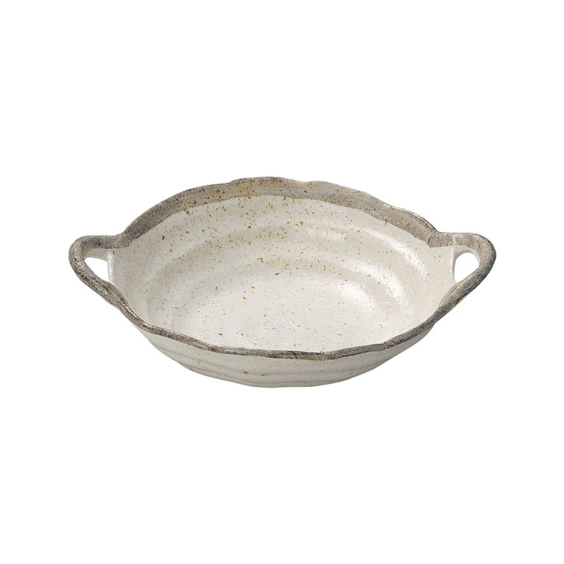 Japanese Ceramics | Shirokaratsu | Serving Dish with Handles