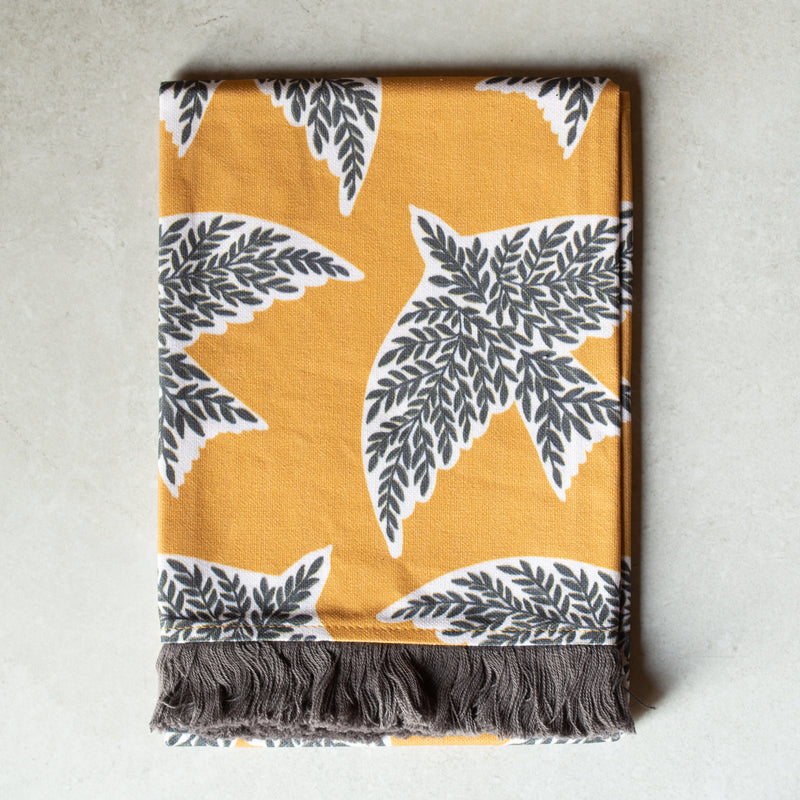 Cotton Tea Towel | Leafy Bird