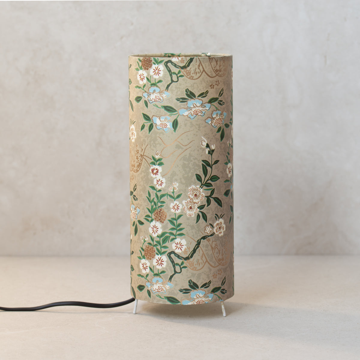 Handmade Paper Table Lamp | Natural Floral