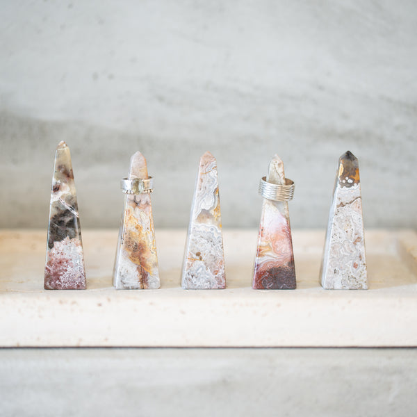 Crazy Agate Obelisk | Tall