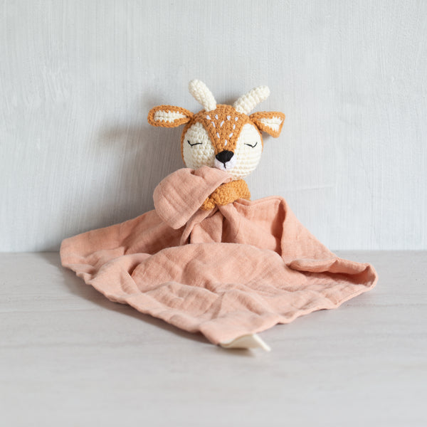 Crochet + Muslin Comforter | Deer