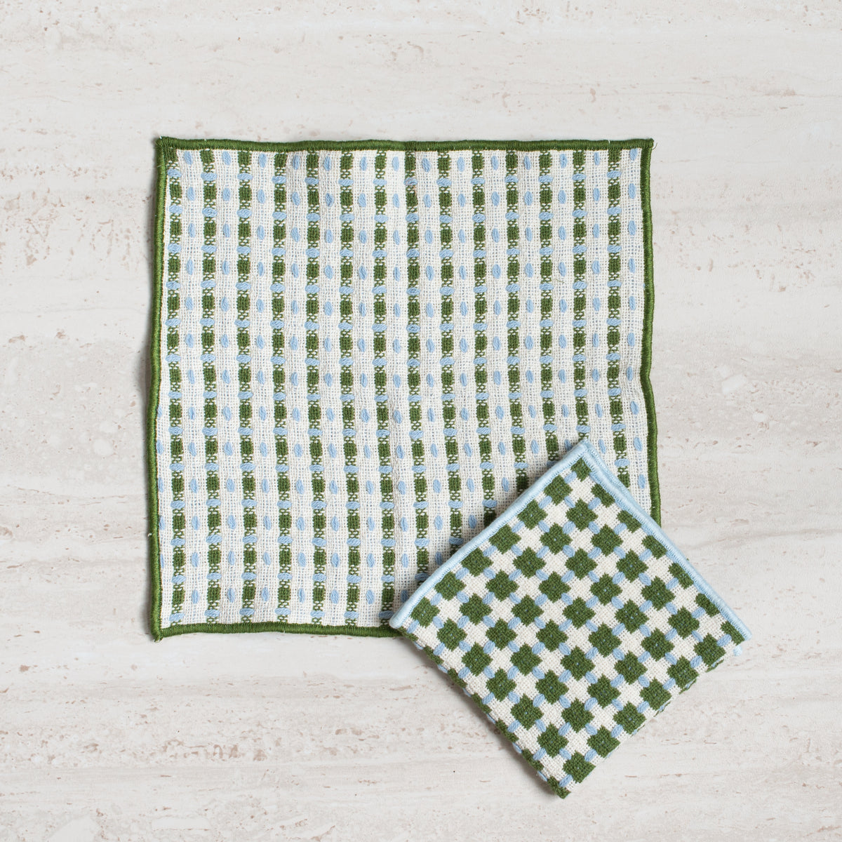 Check Dishcloths | Green | Set of 2