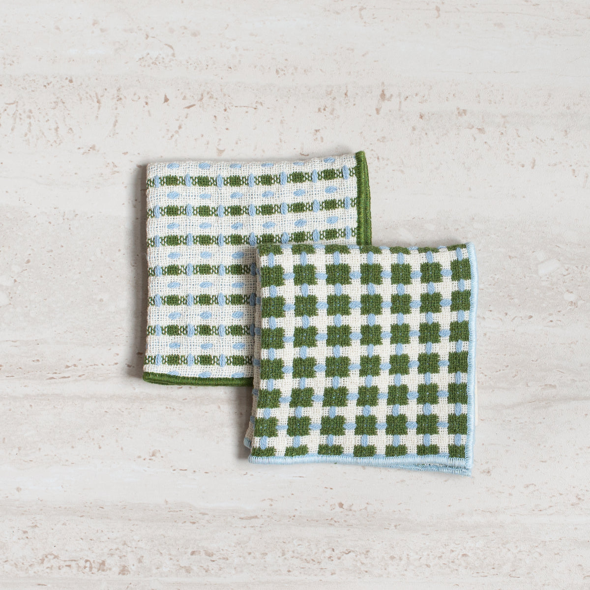 Check Dishcloths | Green | Set of 2