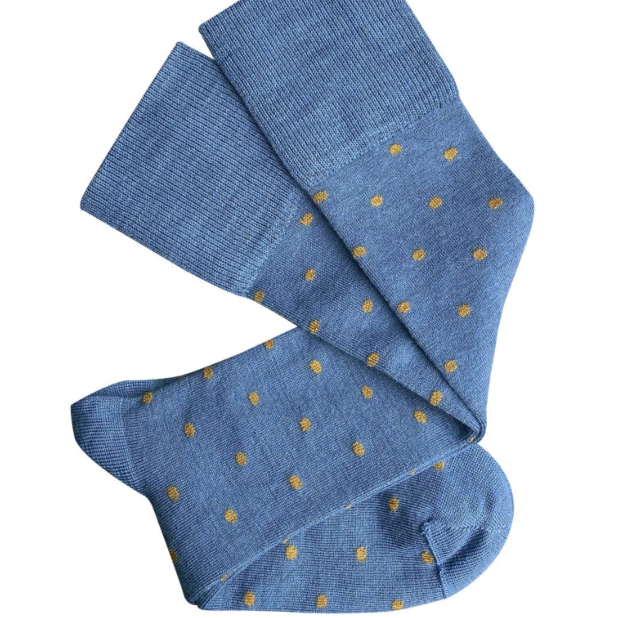 Dotty Wool Socks | Blue | OS