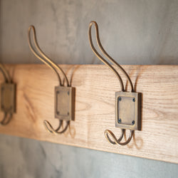 Brass Hook | ‘Double Wire’ Coat Hook