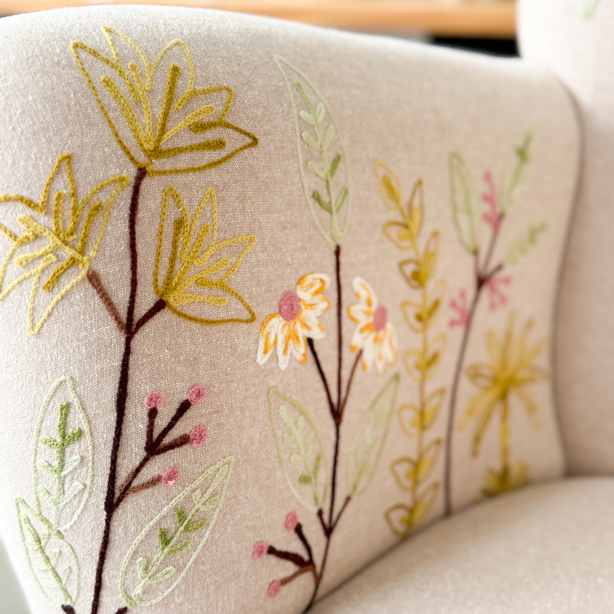 Embroidered Chair + Stool | Joli Jardin