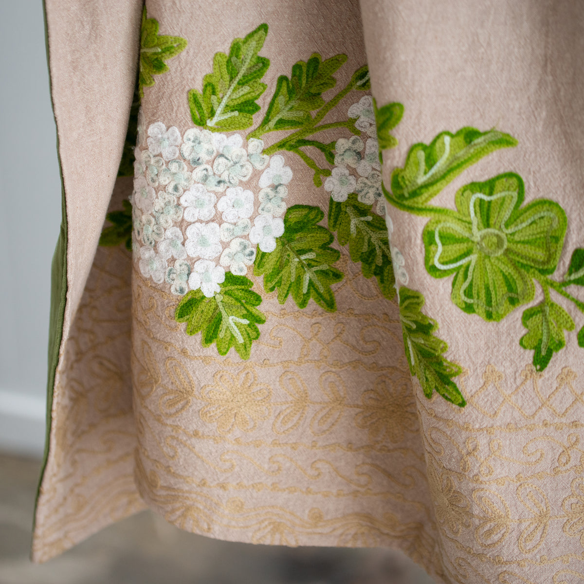 Embroidered Throw | Hydrangea