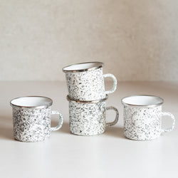 Enamel Espresso Mug | Set of 4 | Black Speckle