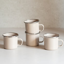 Enamel Espresso Mug | Set of 4 | Taupe