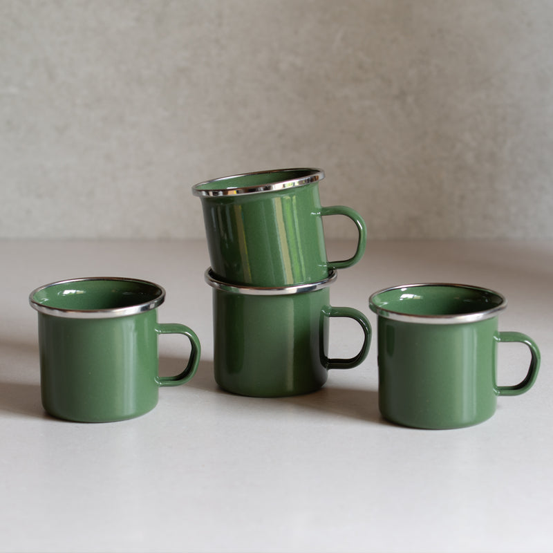 Enamel Espresso Mug | Set of 4 | Green