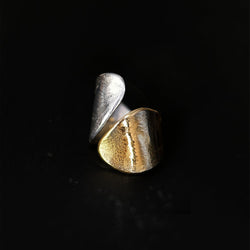 The Curve Ring | Silver + Gold