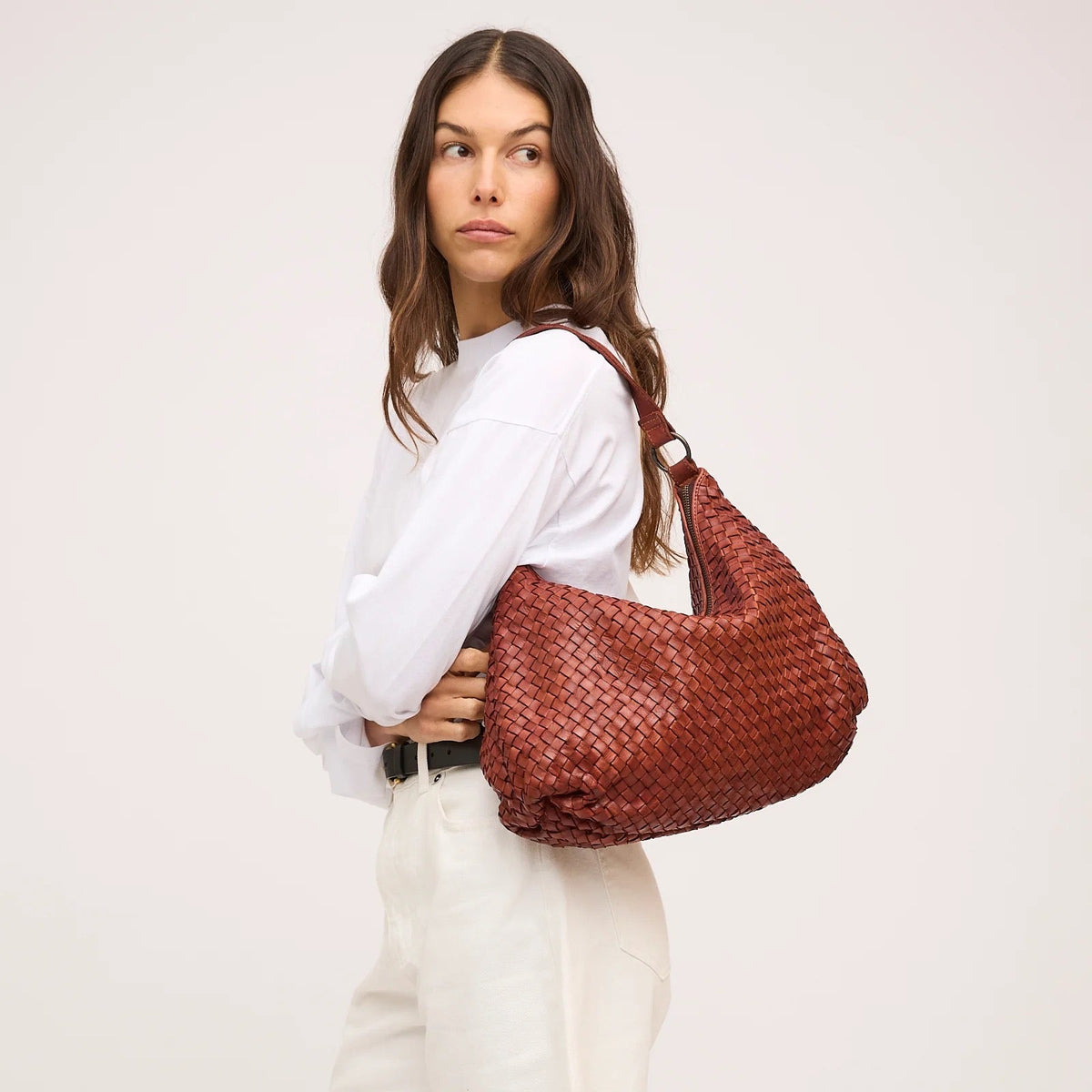 Juju & Co. | Leather Basque Slouchy | Amber