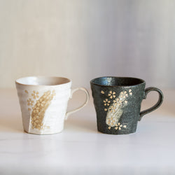 Japanese Ceramics | Set of 2 Mugs | Falling Blossom