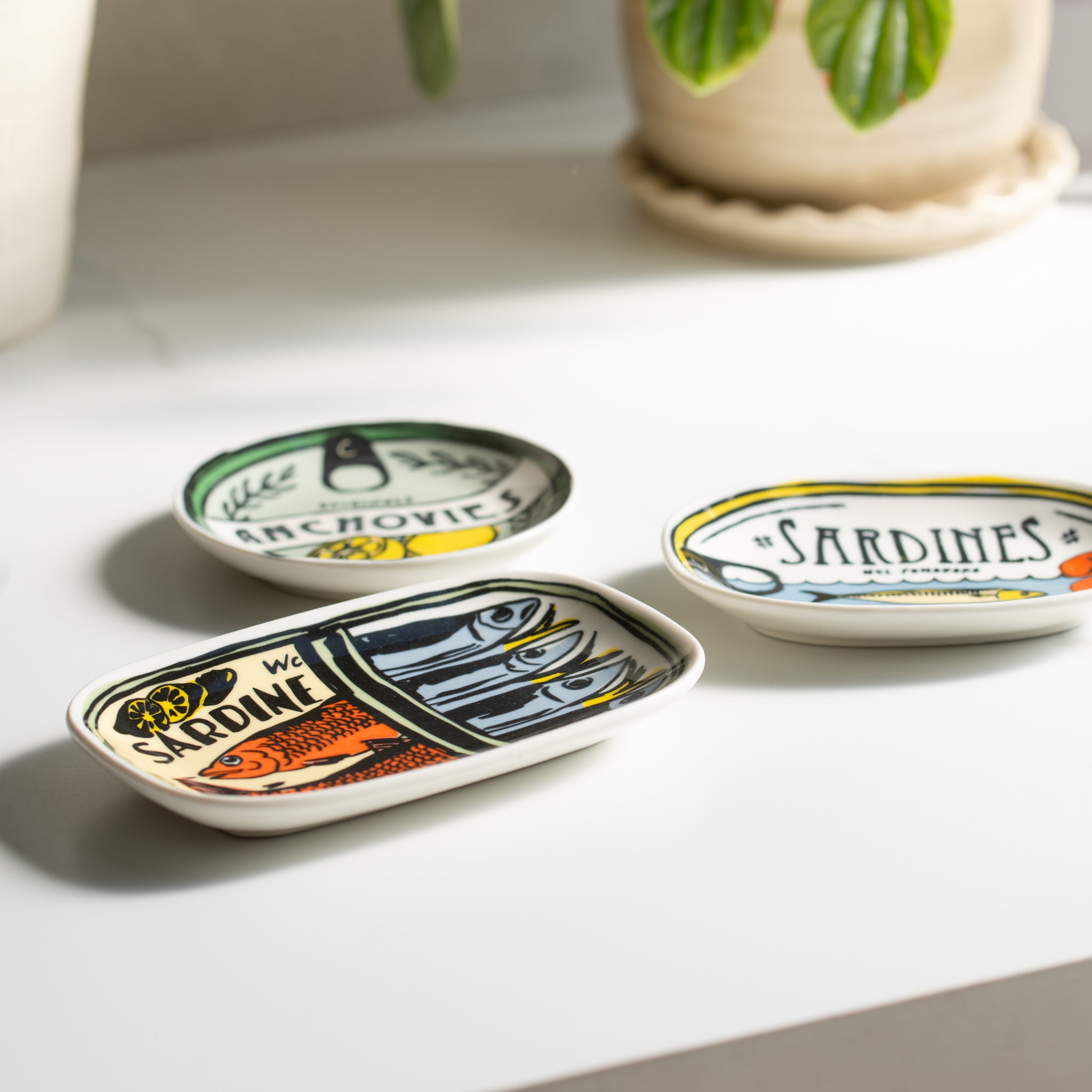 Ceramic Trinket Dish | Sardina | Set/3