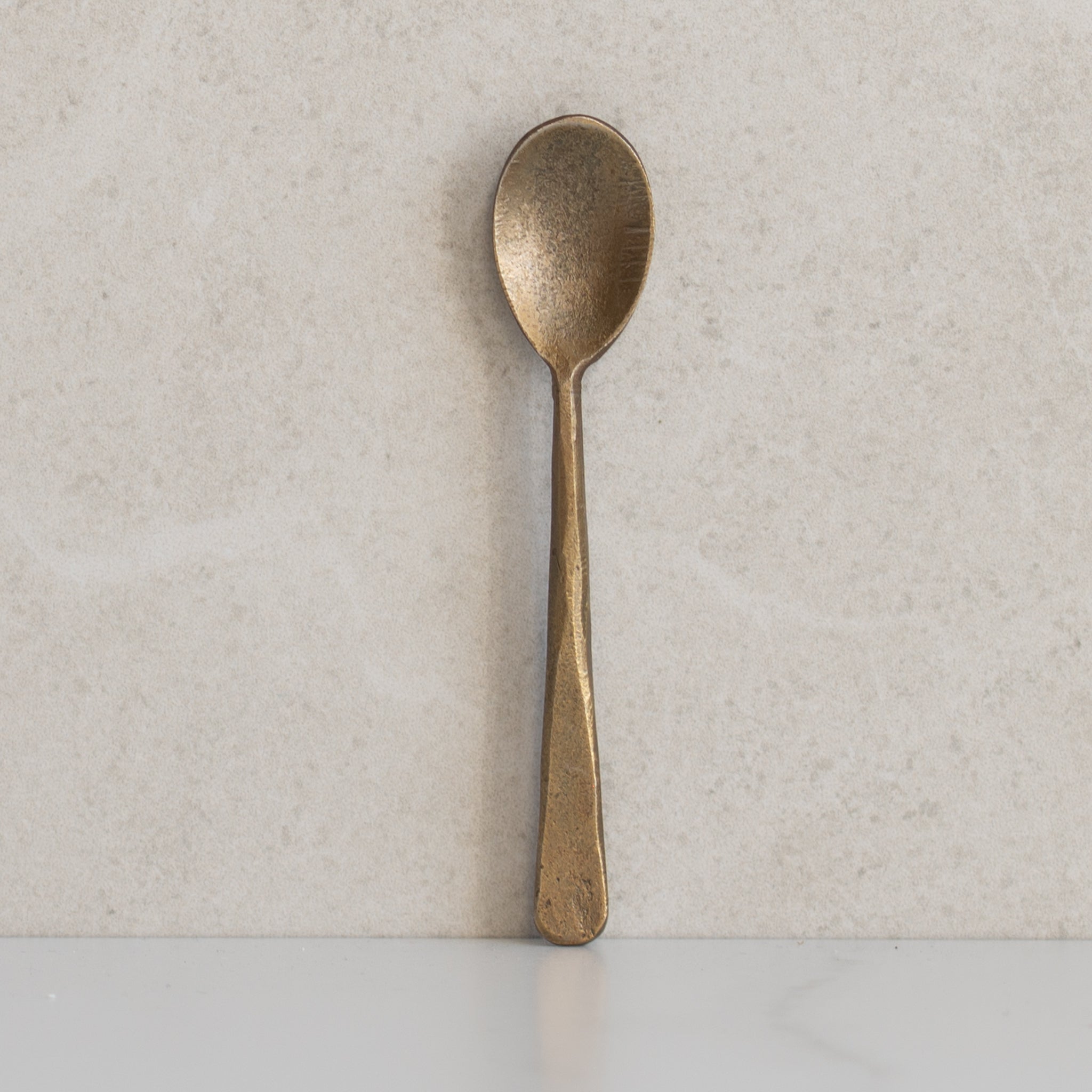 Flat Handle Salt Spoon | Oval