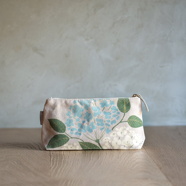 Printed Cotton Pouch | Hydrangeas by Megan Galante