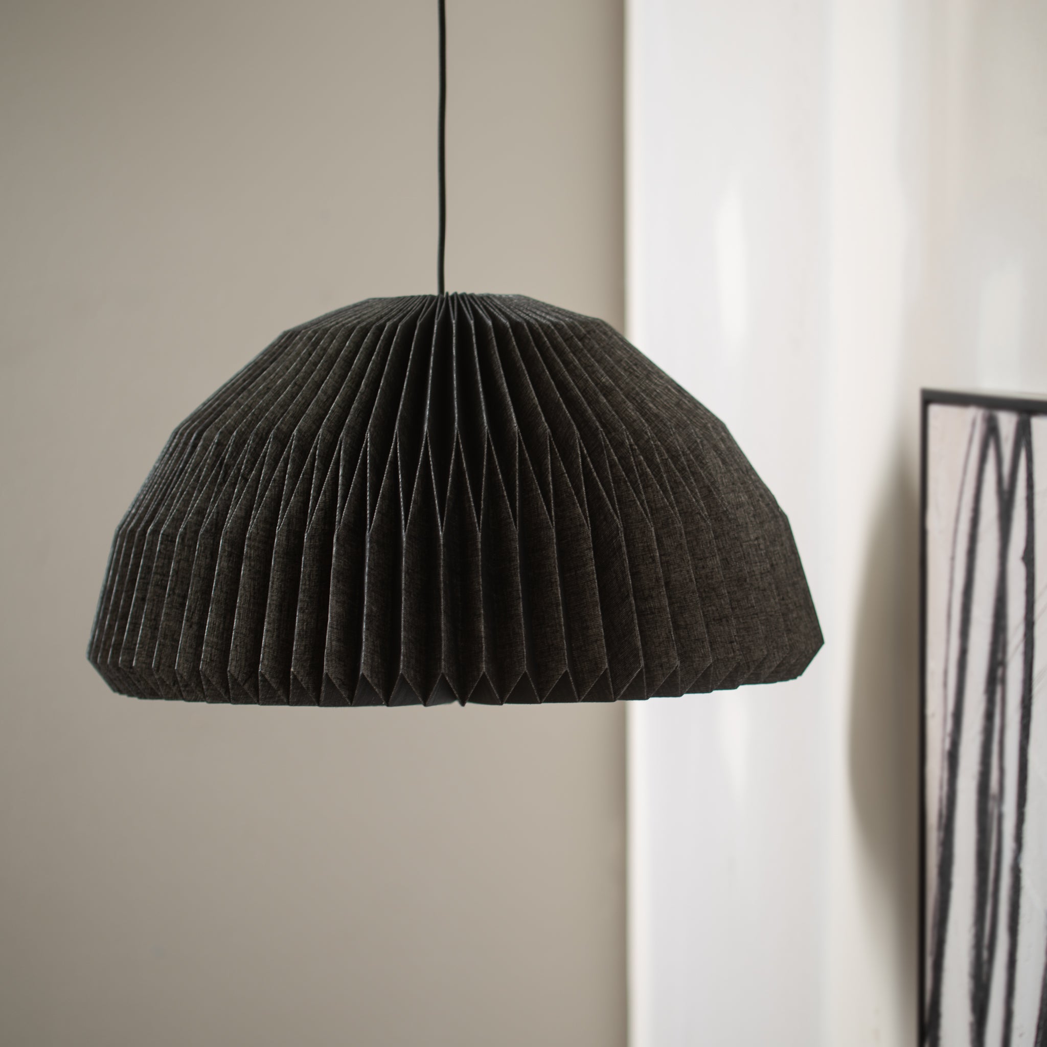 Fold | Fabric Pendant Lamp | Domu | Black