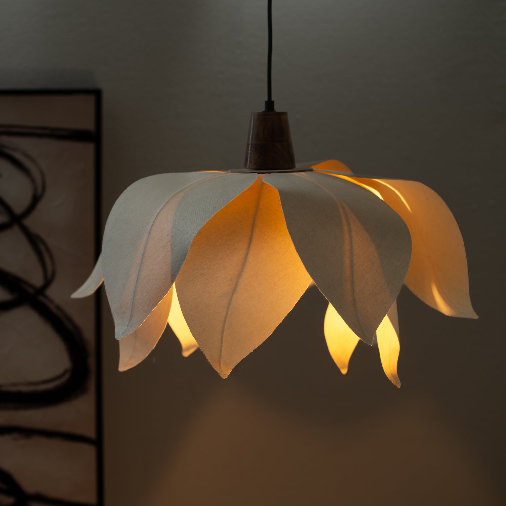 Fold | Fabric Ceiling Pendant Shade | Hanabira