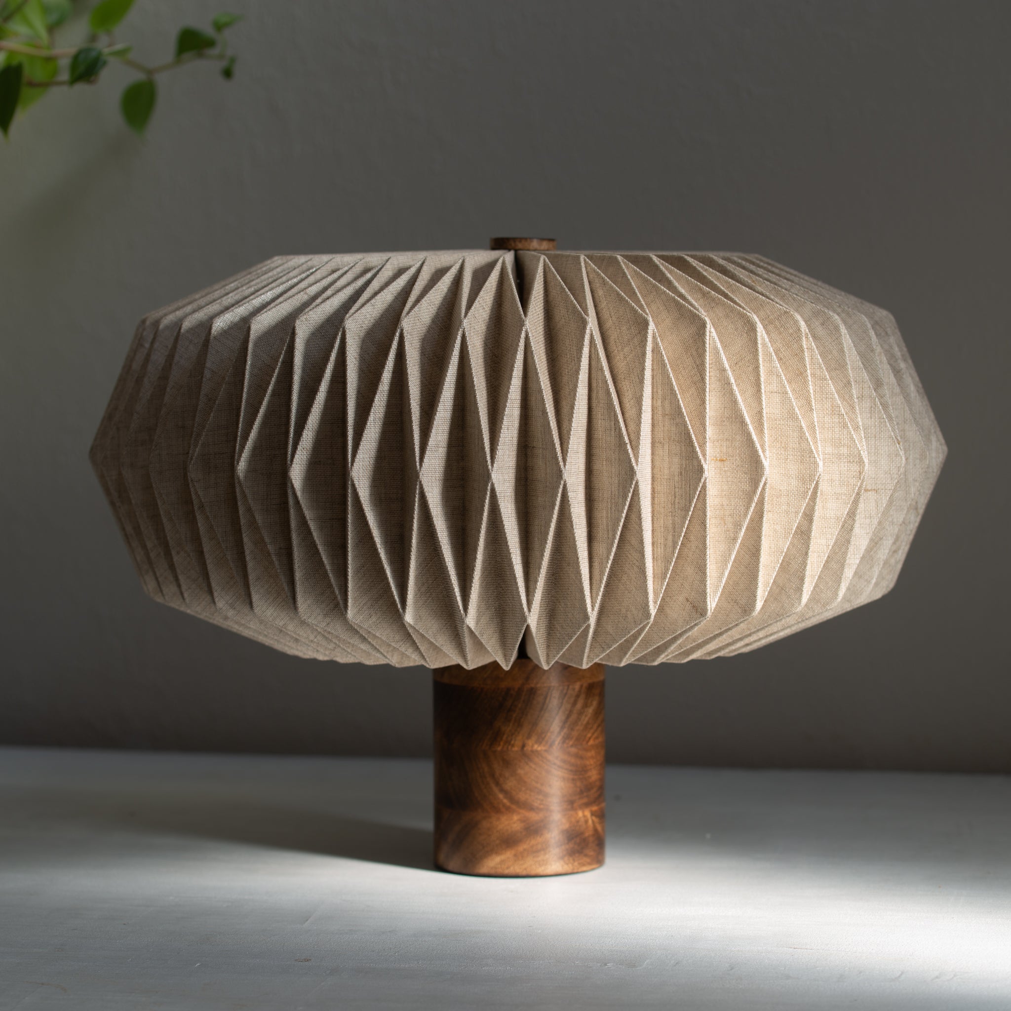 Fold | Linen Table Lamp | Kinoko | Natural