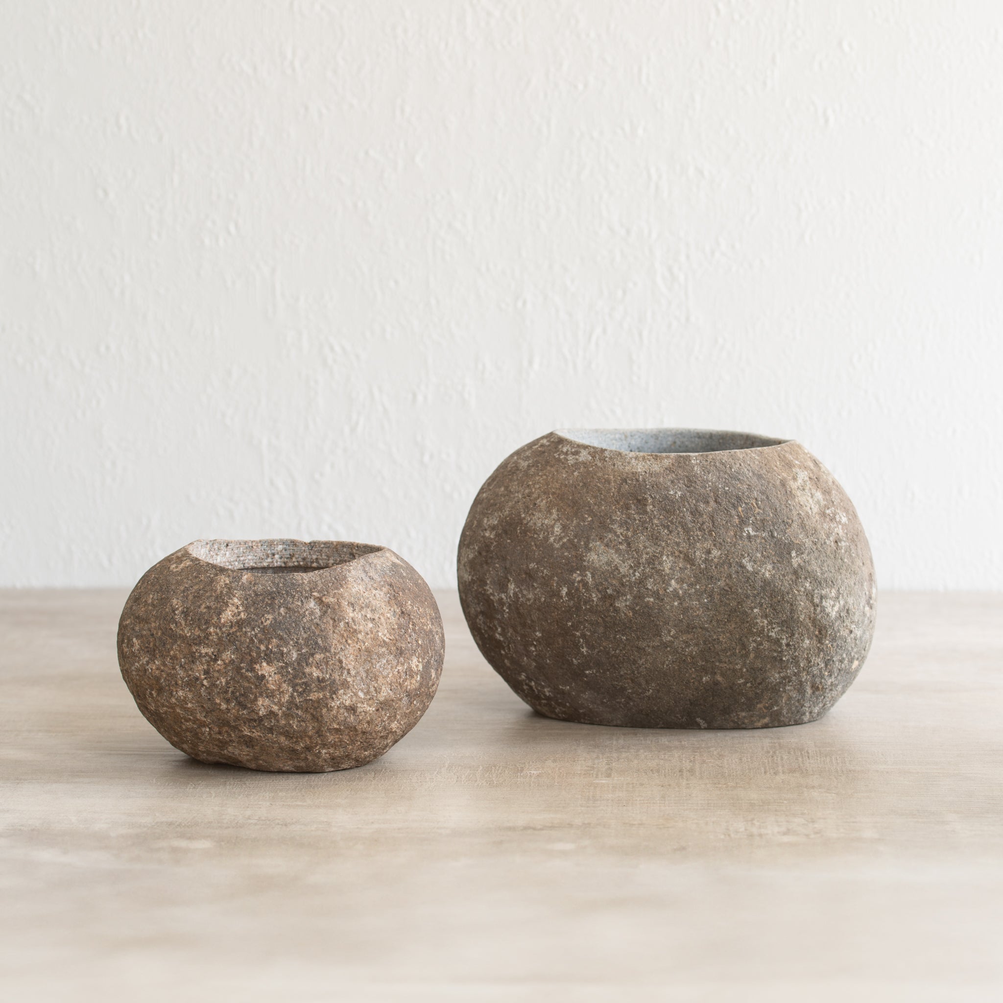 Stone Planter Pot Combo | REGULAR + LARGE