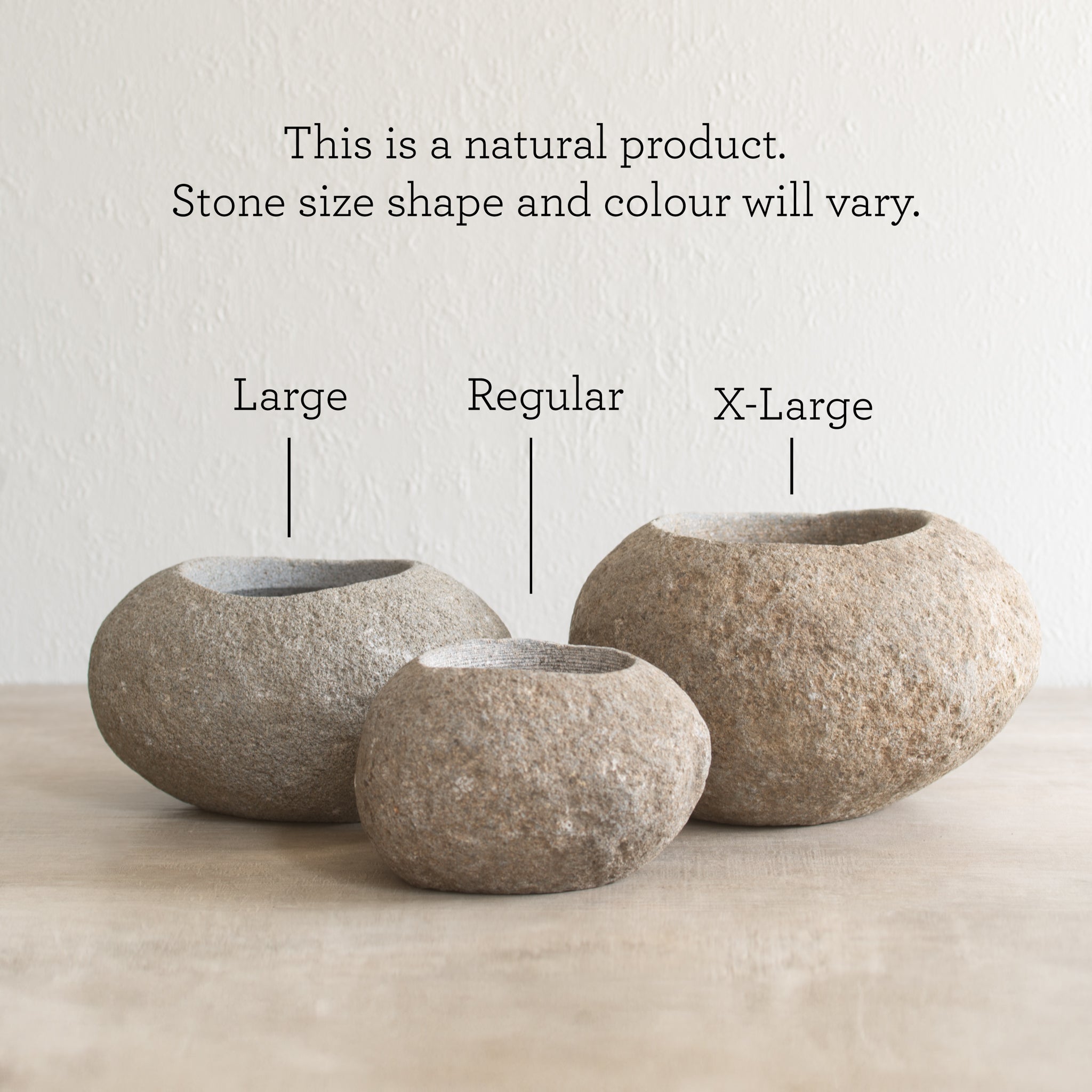 Stone Planter Pot Combo | REGULAR + LARGE