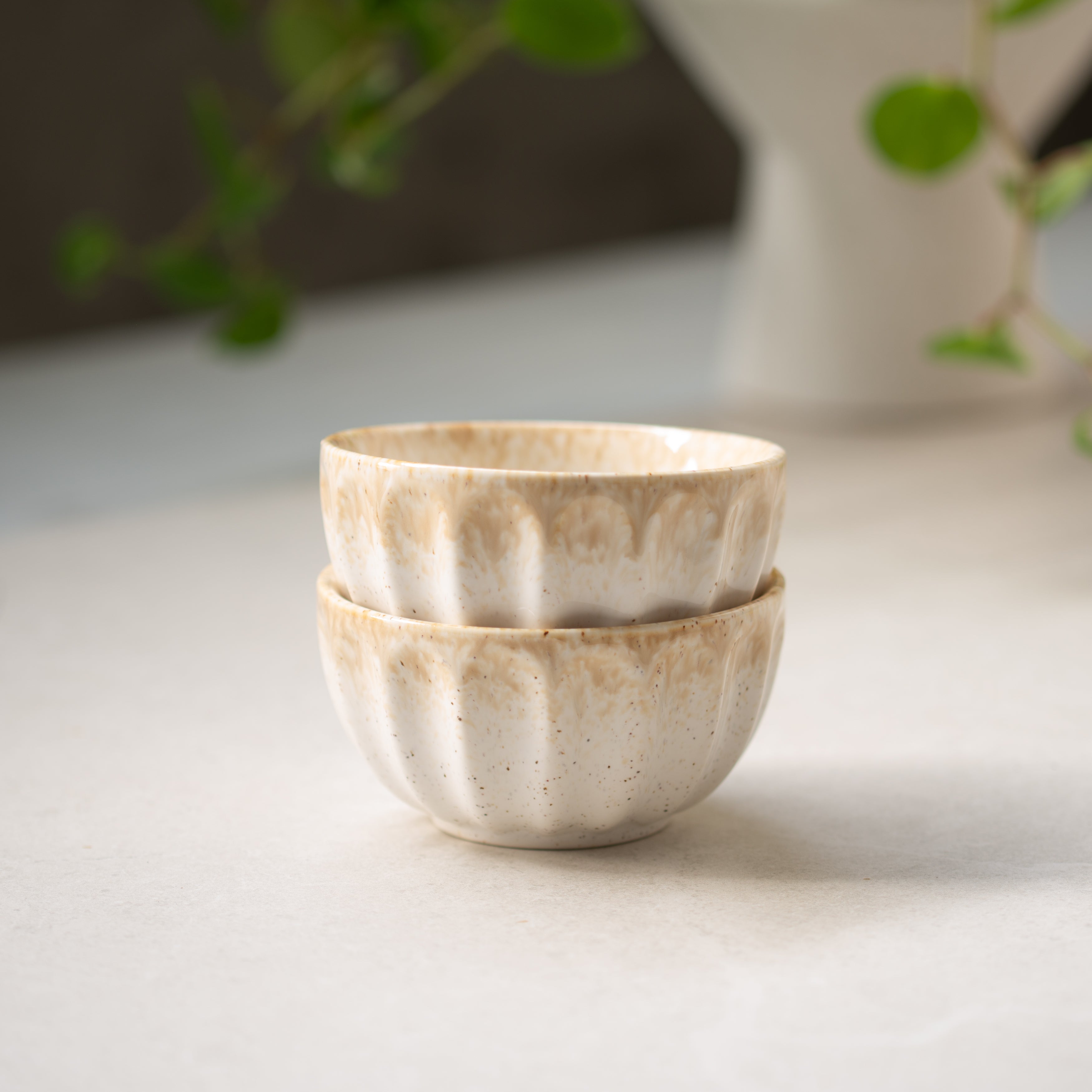 Franco Medium Bowl | Nougat | Set/2