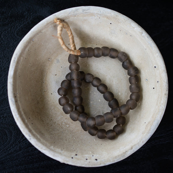 Necklace | Glass Beads | Dark Brown