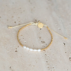 Bracelet | Freya | Gold + Pearl